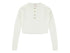 Morley White Girls Cropped Long Sleeve Sweater